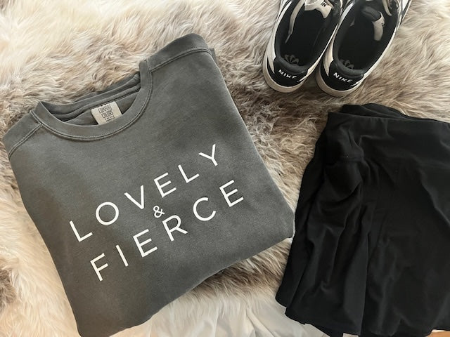 Gray Sweatshirt With White Writing
